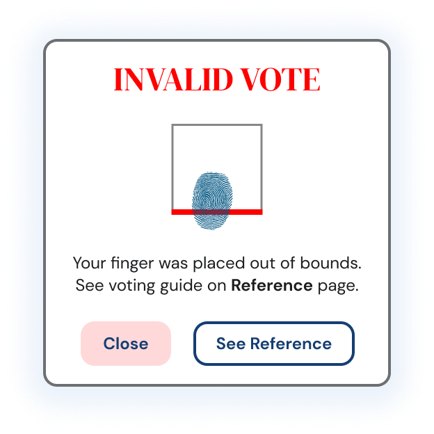 Out of bounds - Invalid Voting